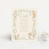 "Vintage woodland" - Baby Shower Insert Cards in Ginger by Creo Study - Front