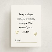 "Golden Flowers" - Baby Shower Mini Insert Cards in Cloud by Ani Somi - Front