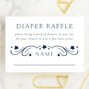 "Cloud Cover" - Baby Shower Mini Insert Cards in Midnight by Lehan Veenker - Front