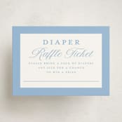 "Painted Bow" - Baby Shower Mini Insert Cards in Sky by Teju Reval - Front
