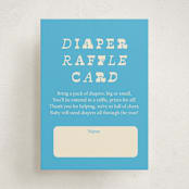 "Oh Baby It's Time" - Baby Shower Mini Insert Cards in Blueberry by Kartika Paramita - Front