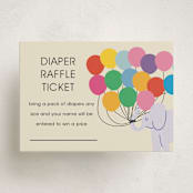 "Elephant Parade" - Baby Shower Mini Insert Cards in Cream by Harriet Richter - Front