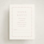 "Framed Bow" - Baby Shower Mini Insert Cards in Blush by Baumbirdy - Front