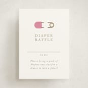 "Striped Baby Buggy" - Baby Shower Mini Insert Cards in Rose by mo kelley - Front