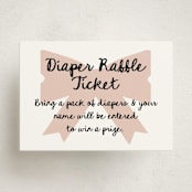 "Gift" - Baby Shower Mini Insert Cards in Blush by AK Graphics - Front