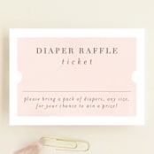 "Elephant" - Baby Shower Mini Insert Cards in Peony by Lori Wemple - Front