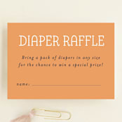 "Two Little Cute" - Baby Shower Mini Insert Cards in Pumpkin by Itsy Belle Studio - Front