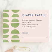 "Bold Blossom" - Baby Shower Mini Insert Cards in Bluebell by Lehan Veenker - Front