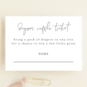 "Just Me" - Baby Shower Mini Insert Cards in Midnight by Lehan Veenker - Front