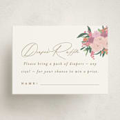 "Pram Bouquet" - Baby Shower Mini Insert Cards in Cloud by Everett Paper Goods - Front