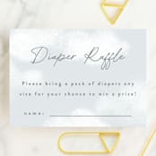 "Moondust" - Baby Shower Mini Insert Cards in Cloud by Everett Paper Goods - Front