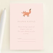 "Baby shower in the forest" - Baby Shower Mini Insert Cards in Salmon by Sabrin Deirani - Front