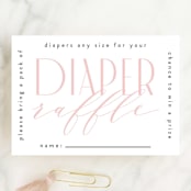 "Modern Baby" - Baby Shower Mini Insert Cards in Cotton Candy by Gwen Bedat - Front