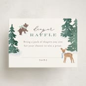 "Winter Wonderland" - Baby Shower Mini Insert Cards in Sky by Jennifer Wick - Front