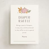 "pastel pumpkins" - Baby Shower Mini Insert Cards in Pudding by Cass Loh - Front