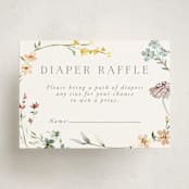 "Gentle Wildflower" - Baby Shower Mini Insert Cards in Meadow by Petra Kern - Front