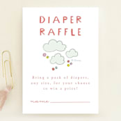"Disney's Baby Dumbo" - Baby Shower Mini Insert Cards in Baby Blue by Kanika Mathur - Front