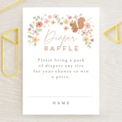 "Banner announcement" - Baby Shower Mini Insert Cards in Petal by Jennifer Wick - Front