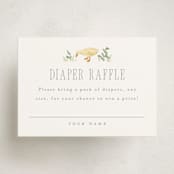 "Storybook Geese" - Baby Shower Mini Insert Cards in Mint by Everett Paper Goods - Front