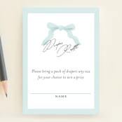 "Dainty" - Baby Shower Mini Insert Cards in Tiffany Blue by Paper Raven Co. - Front