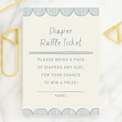 "Florence" - Baby Shower Mini Insert Cards in Sky by Kelly Watkins - Front