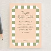 "Boardwalk" - Baby Shower Mini Insert Cards in Peach by Baumbirdy - Front