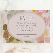 "floral jewels" - Baby Shower Mini Insert Cards in Wild Berry by Lori Wemple - Front