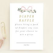 "Ribbonly Frame" - Baby Shower Mini Insert Cards in Butter by Itsy Belle Studio - Front