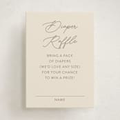 "Swiggle" - Baby Shower Mini Insert Cards in Vanilla by Pixel and Hank - Front
