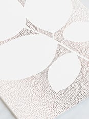 "Pointillist rose leaves" - Greeting Cards in Eggshell by Jennifer Wick - Close up