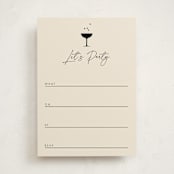"A Little Shindig" - Fill-in Invitations in Champagne by mo kelley - Front