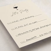 "A Little Shindig" - Fill-in Invitations in Champagne by mo kelley - Detail
