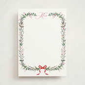 "Festive Vine" - Fill-in Menus in Crimson by Susan Moyal - Front