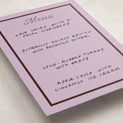 "cotillion" - Fill-in Menus in Plum by Megan Davis - Detail