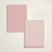 "Classic Bunny" - Fill-in Menus in Blush by Megan Davis - Back of Card Options