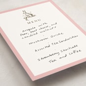 "Classic Bunny" - Fill-in Menus in Blush by Megan Davis - Detail