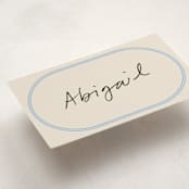"Bocce" - Fill-in Place Cards in Lake by Megan Davis - Detail