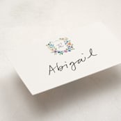 "wildflowers crest" - Fill-in Place Cards in Lavender by Cass Loh - Detail