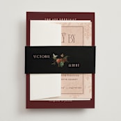 "Museum" - Belly Bands in Burgundy by Nazia Hyder - Assembled with Invitation