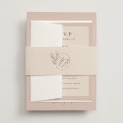 "Delicate monogram" - Belly Bands in Blush by Lucrecia Caporale - Assembled with Invitation