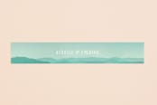 "Misty Mountain Range" - Belly Bands in Sky by Kelly Schmidt - Front