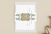 "Krafted Florals" - Belly Bands in Blush by Lehan Veenker - Assembled with Invitation