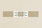 "Krafted Florals" - Belly Bands in Blush by Lehan Veenker - Front