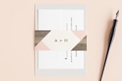 "Modern Barn Wood" - Belly Bands in Rose by Hanna M - Assembled with Invitation