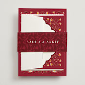 "Jaipur" - Belly Bands in Ruby by Mansi Verma - Assembled with Invitation