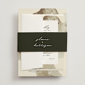 "Organic Elegance" - Belly Bands in Sand by Carrie Moradi - Assembled with Invitation
