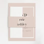 "Loved" - Belly Bands in Champagne by Angela Garrick - Assembled with Invitation