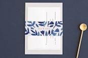 "Wildflower Floral" - Belly Bands in Navy by Katharine Watson - Assembled with Invitation