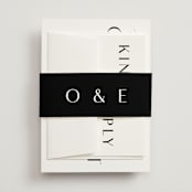 "Modern Classic Names" - Belly Bands in Onyx by Emily Betts - Assembled with Invitation