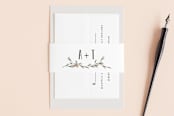 "Rustic Wedding" - Belly Bands in Pine by Susan Brown - Assembled with Invitation
